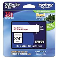 Brother Genuine P-Touch TZE-242 Tape, 3/4