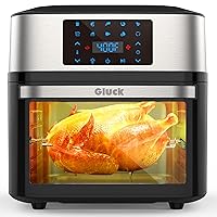 GLUCK Air Fryer Oven, 10-in-1 20 QT Airfryer Oven with Visible Cooking Window, Large Air Fryer Toaster Oven Combo with Recipes & 13 Accessories, ETL Certification