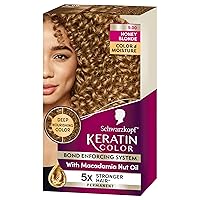 Schwarzkopf Keratin Color Permanent Hair Dye Cream, 9.00 Honey Blonde, 1 Application - Salon Inspired Hair Color Enriched with Keratin and Macadamia Nut Oil - Hair Dye with Pre-Serum, all Hair Types