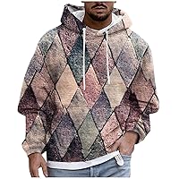 Men's Novelty Hoodies Plus Size Tie Dye Hoodie Mens Long Sleeve Vintage Graphic Fleece Hooded Pullover Sweatshirts