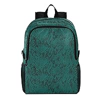 ALAZA Green Snake Skin Packable Travel Camping Backpack Daypack