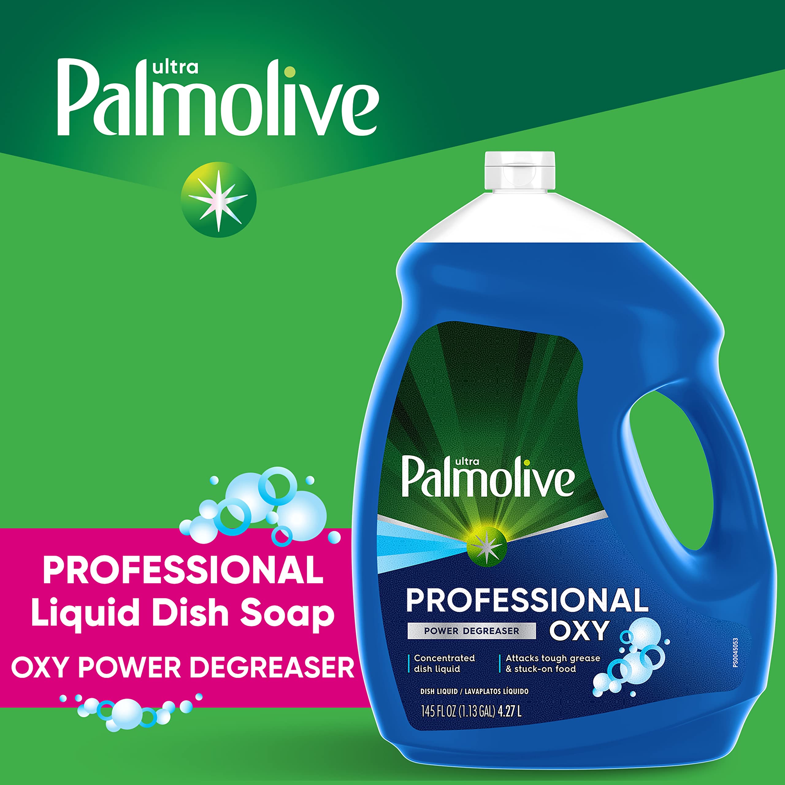 Palmolive Professional Dishwashing Liquid Dish Soap, Oxy Power Degreaser - 145 Fluid Ounce(Pack of 4)