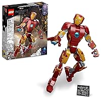 LEGO Marvel Iron Man Figure 76206 Collectible Buildable Toy, Kids Bedroom Display Model from Avengers: Age of Ultron, Infinity Saga Set