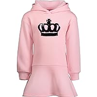 Juicy Couture Girls' Hooded Long Sleeve Fleece Sweatshirt, Full-Zip and Pullover Hoodie, Pockets & Ribbed Cuffs