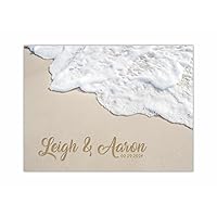 Wedding Beach Party, Personalized Names, Guestbook Sign, Wedding Party Signature Poster, Personalized Guestbook Alternative (12x16 inches)