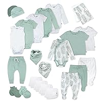HonestBaby unisex-baby Multipack Gift Sets 100% Organic Cotton for Newborn Infant Baby Boys, Girls, Unisex