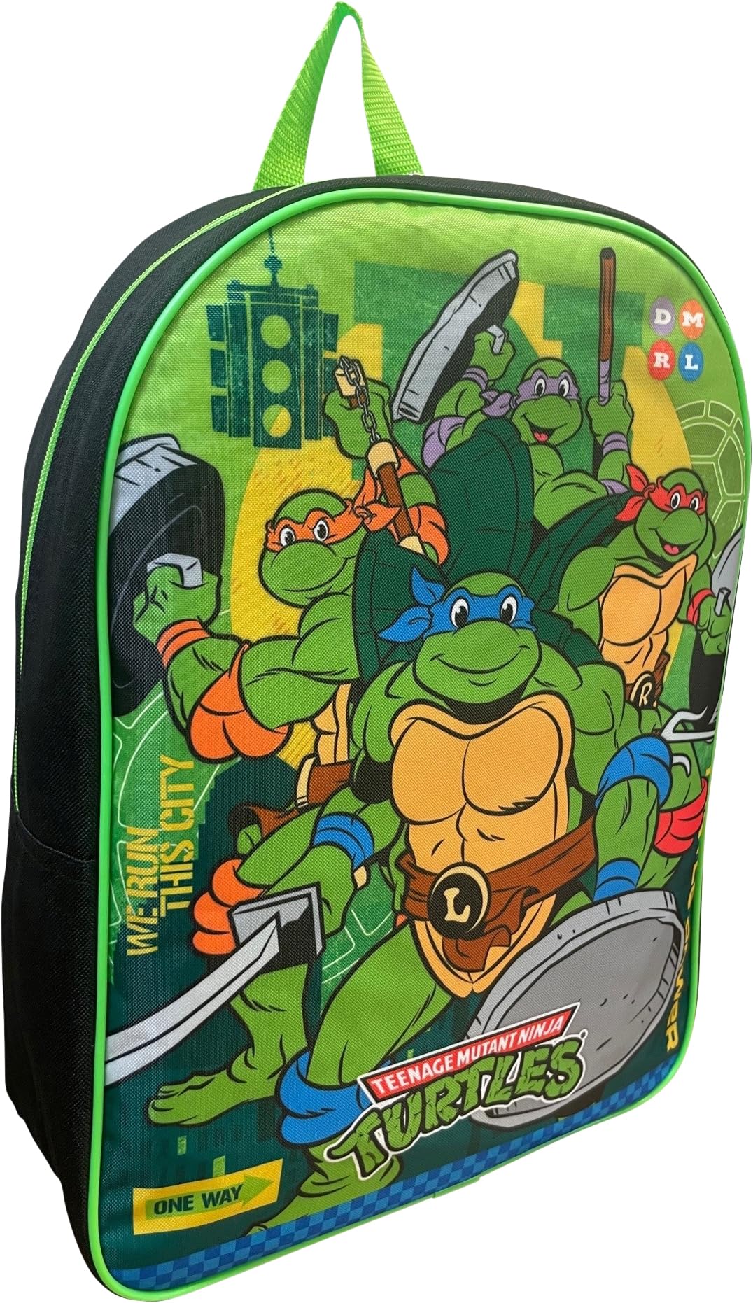 Ruz Kid's Licensed 15 Inch School Bag Backpack (Ninja Turtles)