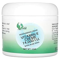 World Organic Vitamin E Creme with Aloe Vera, Fragrance Free, 4 oz