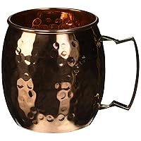 Hand Hammered Moscow Mule Mug / Cup 16 Ounce (1, Copper)