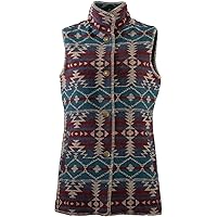 Outback Trading Women's Stockard Western Casual Fashion Warm Taffeta Lined Button Down Extended Vest