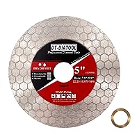 DT-DIATOOL Diamond Saw Blade Tile Cutting Disc 5 Inch for 7/8”- 5/8” Arbor Angle Grinder for Cutting Porcelain Ceramic Marble Artificial Stoneware Edge Grinding