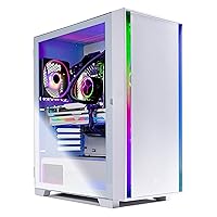 Skytech Gaming Shiva II Gaming PC Desktop – AMD Ryzen 7 5700X 3.4 GHz, NVIDIA RTX 4070, 1TB NVME SSD, 16GB DDR4 RAM 3200, 650W Gold PSU, 240mm AIO, 11AC Wi-Fi, Windows 11 Home 64-bit,White