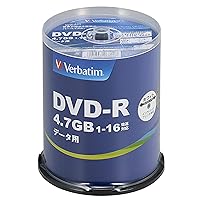 Verbatim DHR47JP100V4 Barbaitam Single Recording DVD-R, 4.7 GB, 100 Sheets, White Printable 1-16x Speed, Single Sided Layer
