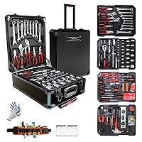 Tool Set with Tool Box, Household Tool Kit, General Home/Auto Repair Tool Set, Storage Case Socket Wrench Sets for Home Maintenance, Perfect for Handyman, Homeowner, Dryer(Black)