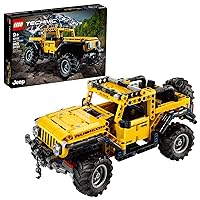 Technic Jeep Wrangler 4x4 Toy Car 42122 Model Building Kit - All Terrain Off Roader SUV Set, Authentic and Functional Design, STEM Birthday Gift Idea for Kids, Boys, and Girls Ages 9+