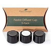 Plant Therapy Passive Diffuser Cap 3-Pack Easy & Innovative Aromatherapy, Turn Your Favorite Essential Oil Into a Passive Diffuser, Great for Personal Use, Travel, Office, Vacation, Spill Proof