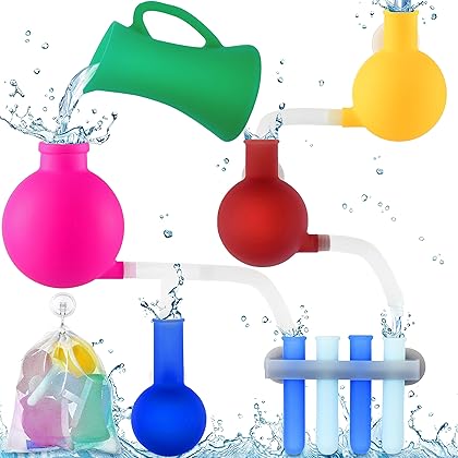 Bath Toys for Kids Ages 4-8 Years with Bathtub Toy Holder, Soft Silicone Bath Toys for Kids Ages 3-5, Bubble Bath Kids Bath Toys for Toddlers Age 2-4, Water Play Bath Tub Toys -Patented-