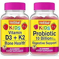 Vitamin D3+K2 Kids + Probiotics 2B Kids, Gummies Bundle - Great Tasting, Vitamin Supplement, Gluten Free, GMO Free, Chewable Gummy