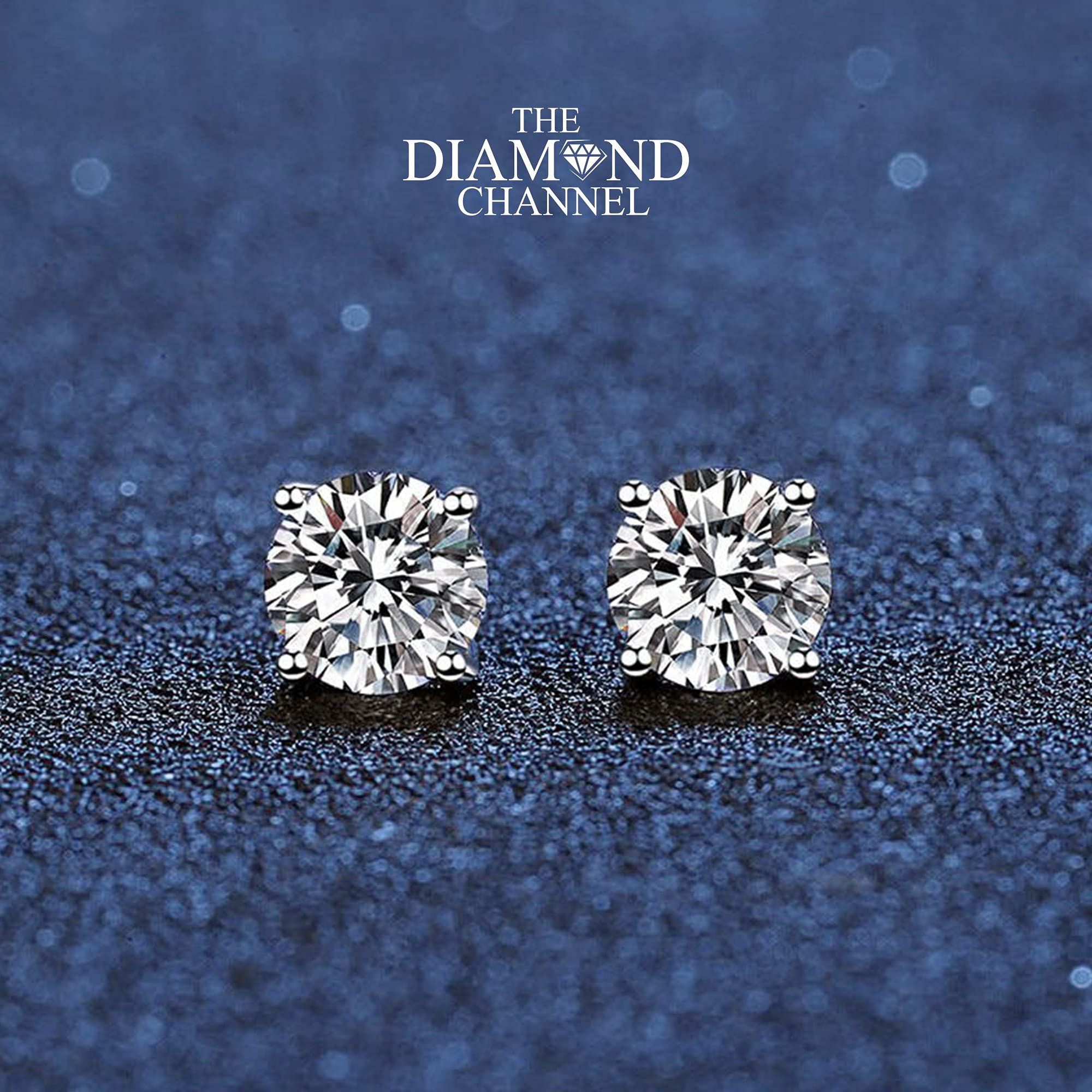 Certified Natural Diamond Stud Earrings for Women 14 Karat Gold Round Brilliant Shaped Earrings 4 Prong Setting with Screw Back and Posts Studs Fine Jewelry for Women