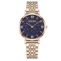 Women Quartz Watch with Dial Analog Display and Stainless Steel Band