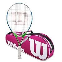 Wilson US Open Junior Tennis Racquet Bundled with an Advantage Tennis Bag (Perfect for Beginner Players Age 3-10)