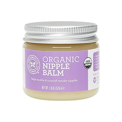 he Honest Company Organic Nipple Balm | USDA Certified Organic | Hypoallergenic | Paraben Free | Shea Butter & Tamanu Oils | Safe for Nursing Moms | 1.8 Ounces