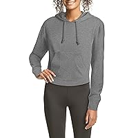 Hanes Womens Originals Pullover Cropped Hoodie, French Terry Hooded Sweatshirt