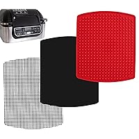 Air Fryer Reusable Liner Accessories for Ninja Foodi Grill 5-in-1 AG301, 4qt Ninja Foodi Accessories, Heat Resistant Liners, Food Safe, Easy Clean Silicone Mat by INFRAOVENS
