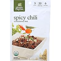 Simply Organic Spicy Chili Seasoning Mix, 1 oz