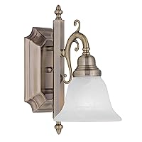 Livex Lighting 1281-01 French Regency 1-Light Bath Light, Antique Brass