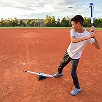 Stomp-Toss | Hitting Trainer | Self Soft-Toss | Lever Action Baseball Equipment for Coordination and Fun