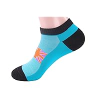 3-Pack or 5-Pack Mens Fashion Colorful Flag Pattern Ankle Casual Socks