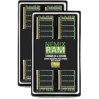 NEMIX RAM 128GB (4X32GB) DDR5 5600MHZ PC5-44800 1Rx4 ECC RDIMM KIT Registered Memory Compatible with The Lenovo ThinkSystem SR780a V3 Rack Server