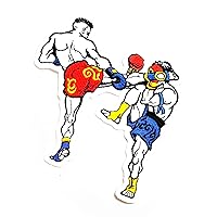 Nipitshop Patches Muay Thai Boxing Fighters Boxers Martial Arts kung fu Cartoon Patch Embroidered Iron On Patch for Clothes Backpacks T-Shirt Jeans Skirt Vests Scarf Hat Bag