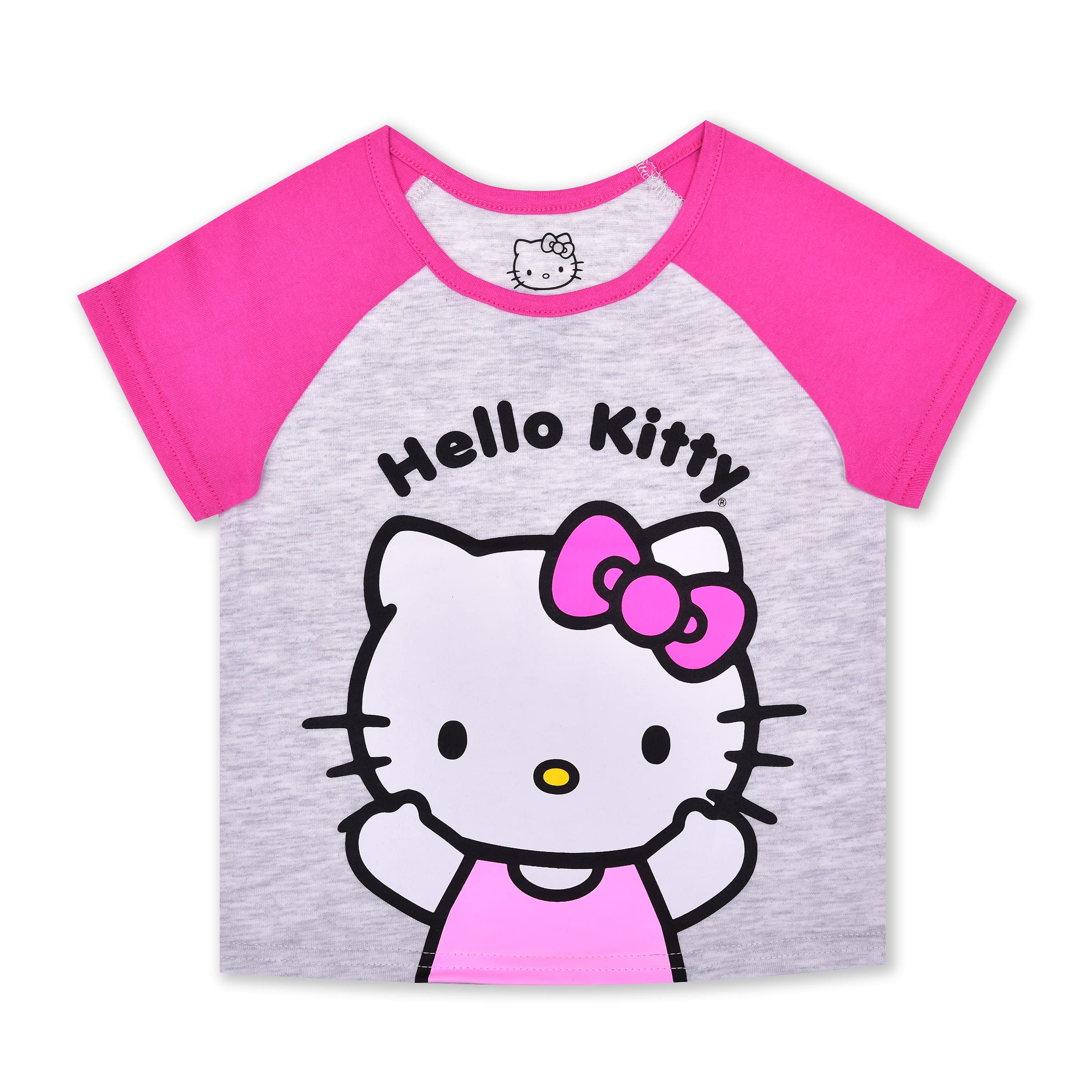Hello Kitty Girls T-Shirt and Short Set for Infant, Toddler, Little and Big Girls - Pink