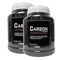 2 Pack - 24 Ounce (Total 48oz/3LBS) Premium Laboratory Grade Super Activated Carbon with Free Media Bag Inside Each Jar - AM Brand