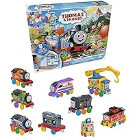 Thomas & Friends Toy Trains Toy Set Thomas’ 7 Days of Surprises, 10-Piece Diecast Vehicles with Cargo for Kids Ages 3+ Years (Amazon Exclusive)