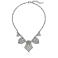 Ben-Amun Jewelry Crystal Deco Triangle Pendant Necklace for Bridal Wedding Anniversary