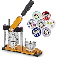 VEVOR Button Maker Machine 3Inch Button Badge Maker 75mm Punch Press Machine with 499 Pcs Circle Button Parts and Circle Cutter