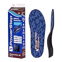 PowerStep Pinnacle Maxx Orthotic Insoles - Orthotics for Overpronation with Maximum Stability & Comfort - Firm + Flexible Angled Heel Style to Help Flat Feet - Heavy Duty Inserts (M 4-4.5 W 6-6.5)