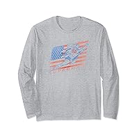 Superman Vintage American Flag Long Sleeve T-Shirt