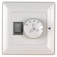 Fanimation C2-220 Wall Control Fan and Light 3-Speed/Non-Reversible,220-volt, White