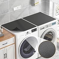 LBG Products Washer & Dryer Cover for the Top, Anti-Slip Anti-Scratch Washer Dryer Top Protector Mat,Washing Machine Covers Dryer Top Mat for Home Laundry Room Kitchen (Black, 2 Pack 23.6