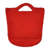 NOVICA Artisan Handmade Crocheted Tote Bag in Red Armenia Wool Crochetsolid 'Red Vibe'