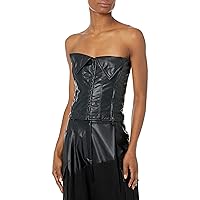 Romeo Hunte x The Drop Women's Black Faux Leather Corset