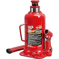 T92003B-2 Torin Torin Welded Hydraulic Car Bottle Jack for Auto Repair and House Lift, 20 Ton (40,000 LBs) Capacity Red
