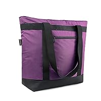 BeeGreen Light Purple Insulated Cooler Bag with Handles Oversized Sturdy Leakproof Freezer Shopping Tote for Groceries Heavy Duty Thermal Food Delivery Bag to Keep Food Cold and Warm