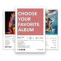 Custom Album Cover Art Posters - Album Cover Prints Music Wall Art Poster, Personalized Customizable Gift, Best Friend Birthday Gifts for Him Her