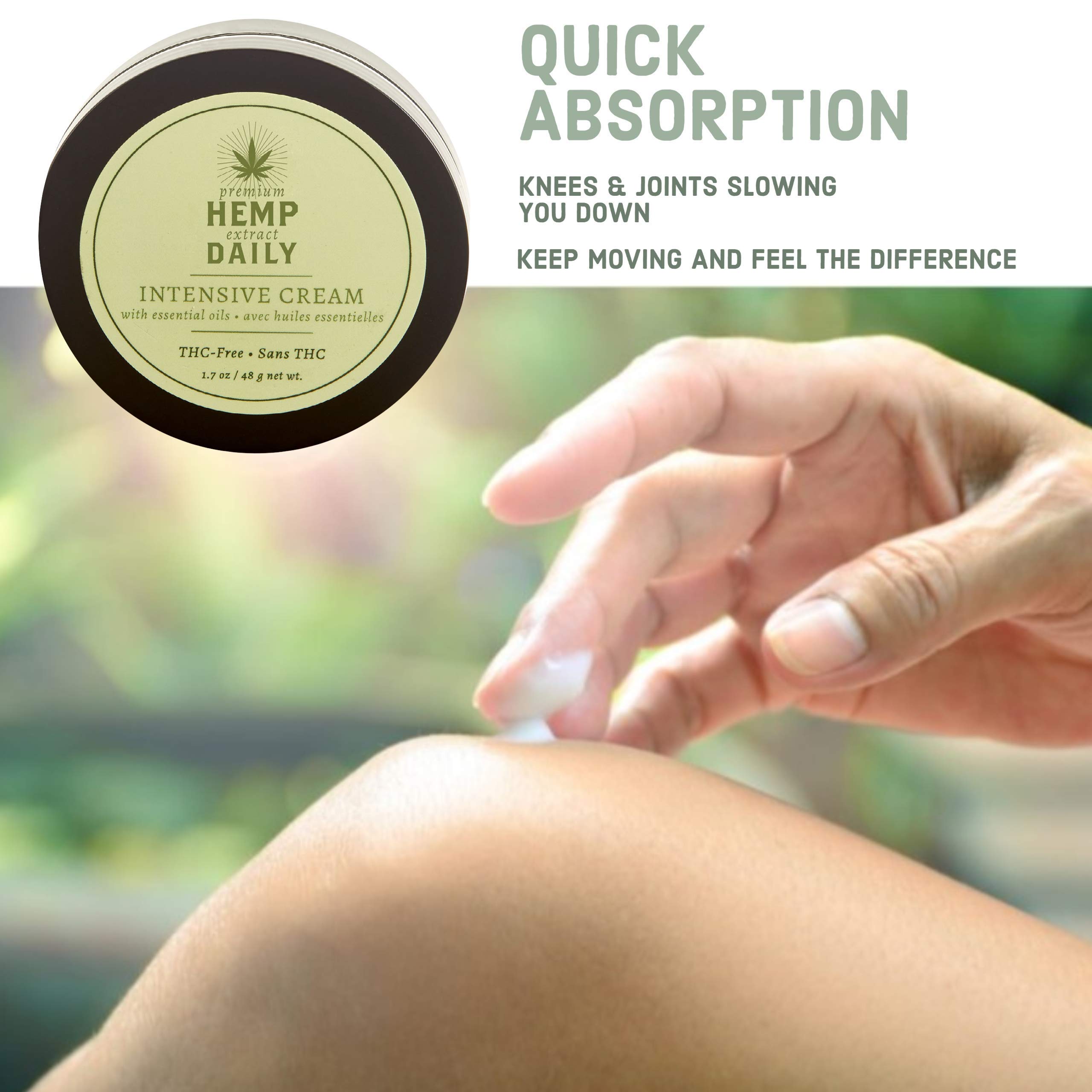 Hemp Daily Intensive Cream | Hemp Cream with Essential Oils | Vegan, Organic Ingredients | 1.7 Ounces (Original, Single)