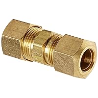 Anderson Metals 50062-06 50062 Brass Compression Tube Fitting, Union, 3/8